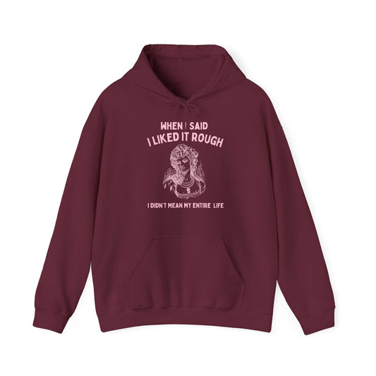 When I said I liked it rough I didn't mean my entire life - HOODIE