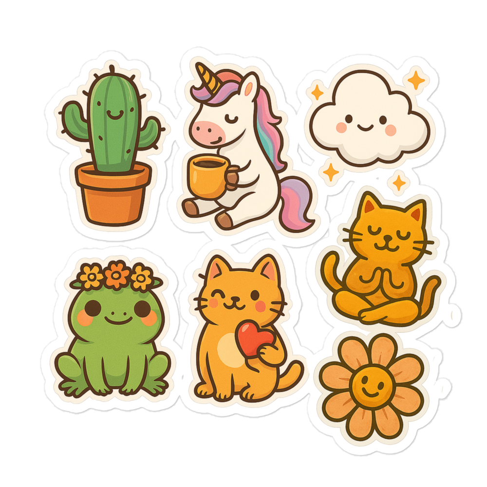 Cute Cartoons - STICKER SHEET