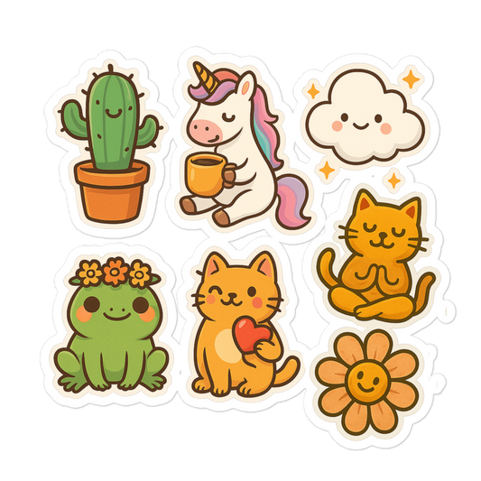 Cute Cartoons - STICKER SHEET