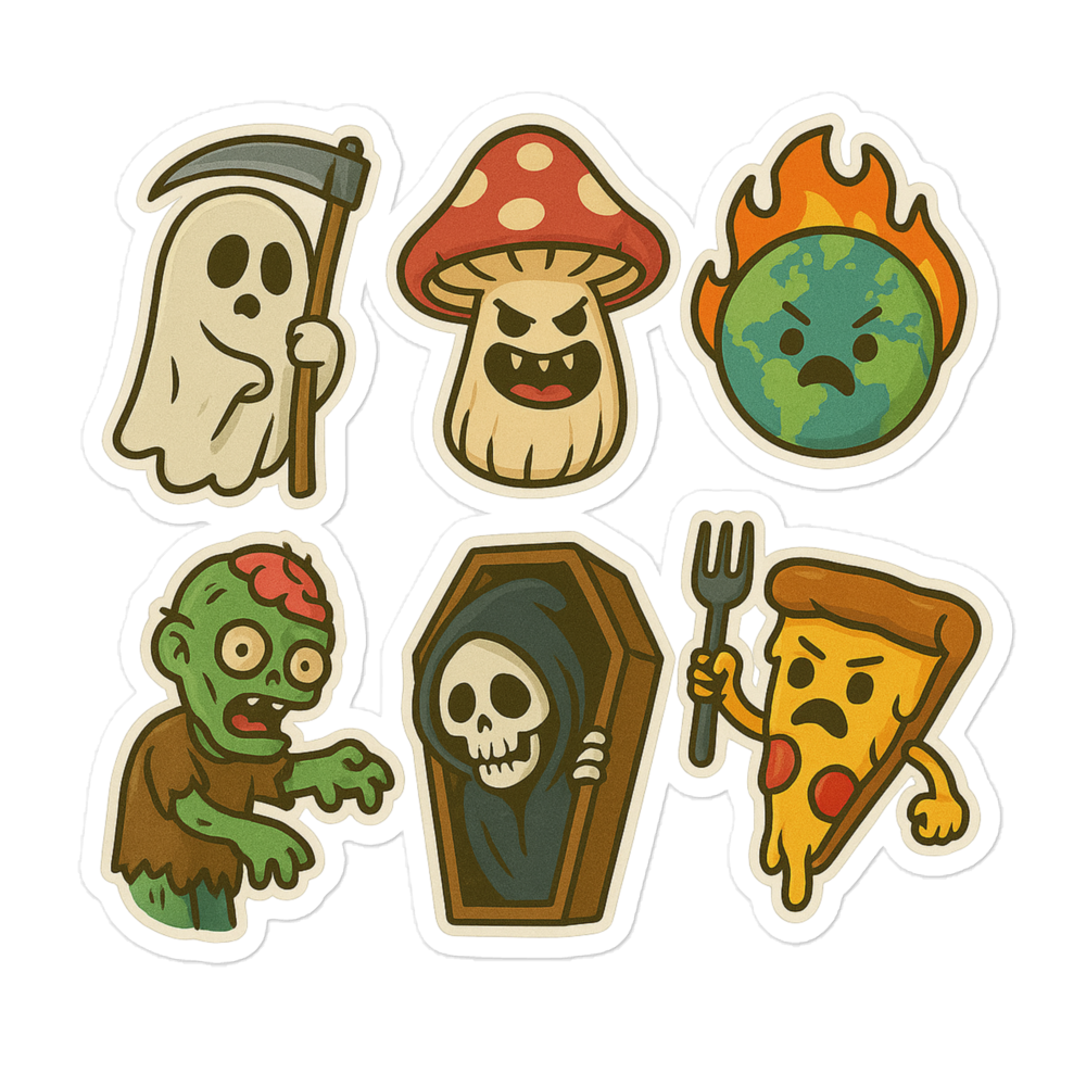 Dark Cartoons - STICKER SHEET